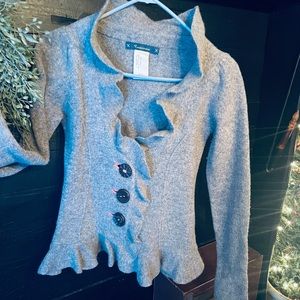 Anthropologie grey wool sweater